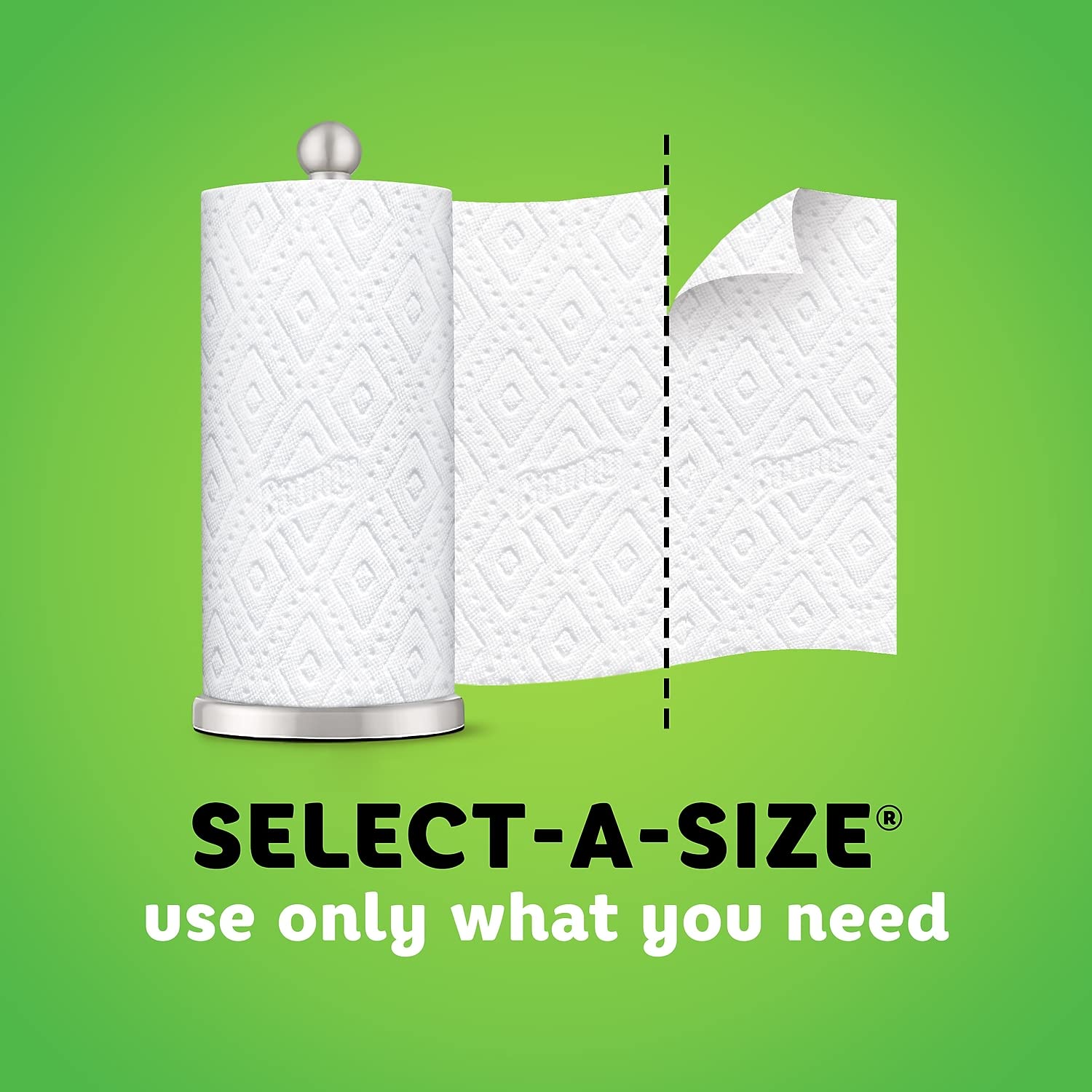 Bounty Select-A-Size Kitchen Rolls Paper Towel, 2-Ply, White, 147 Sheets/Roll, 12 Rolls/Carton (66980)